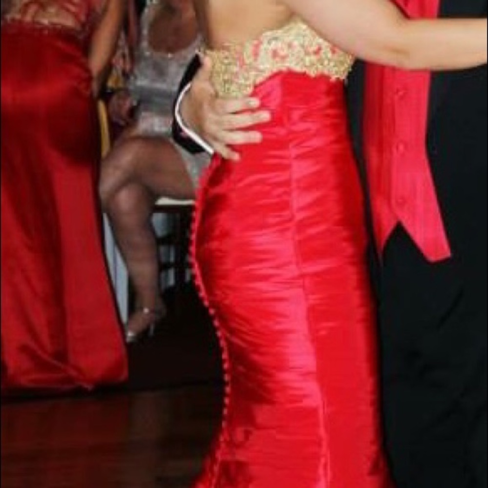 Red and Gold Jovani Gown